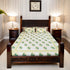 Handmade Queen Size Block Print Cotton Bedsheet with Parrot Motifs Sukhara