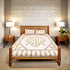 Handmade King Size Jaipuri Block Print Bedsheet with Floral Diamond Motif Sukhara