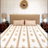 Handmade Queen Size Jaipuri Block Print Bedsheet with Orange Floral Stripes SUKHARA HOME and LIFESTYLE