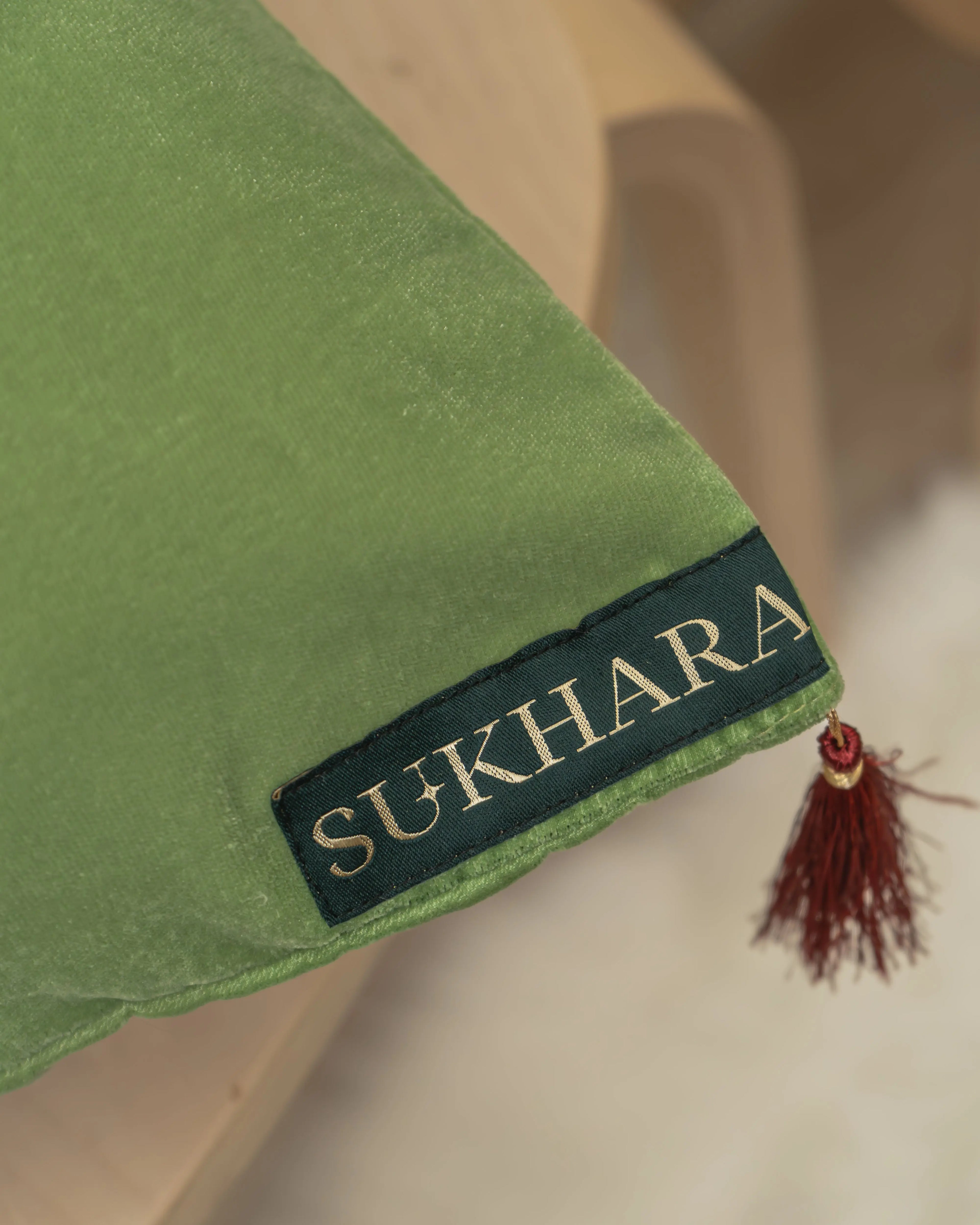 Luxury Hand-Embroidered Aam Ke Bagh Zardozi Cushion Covers Sukhara