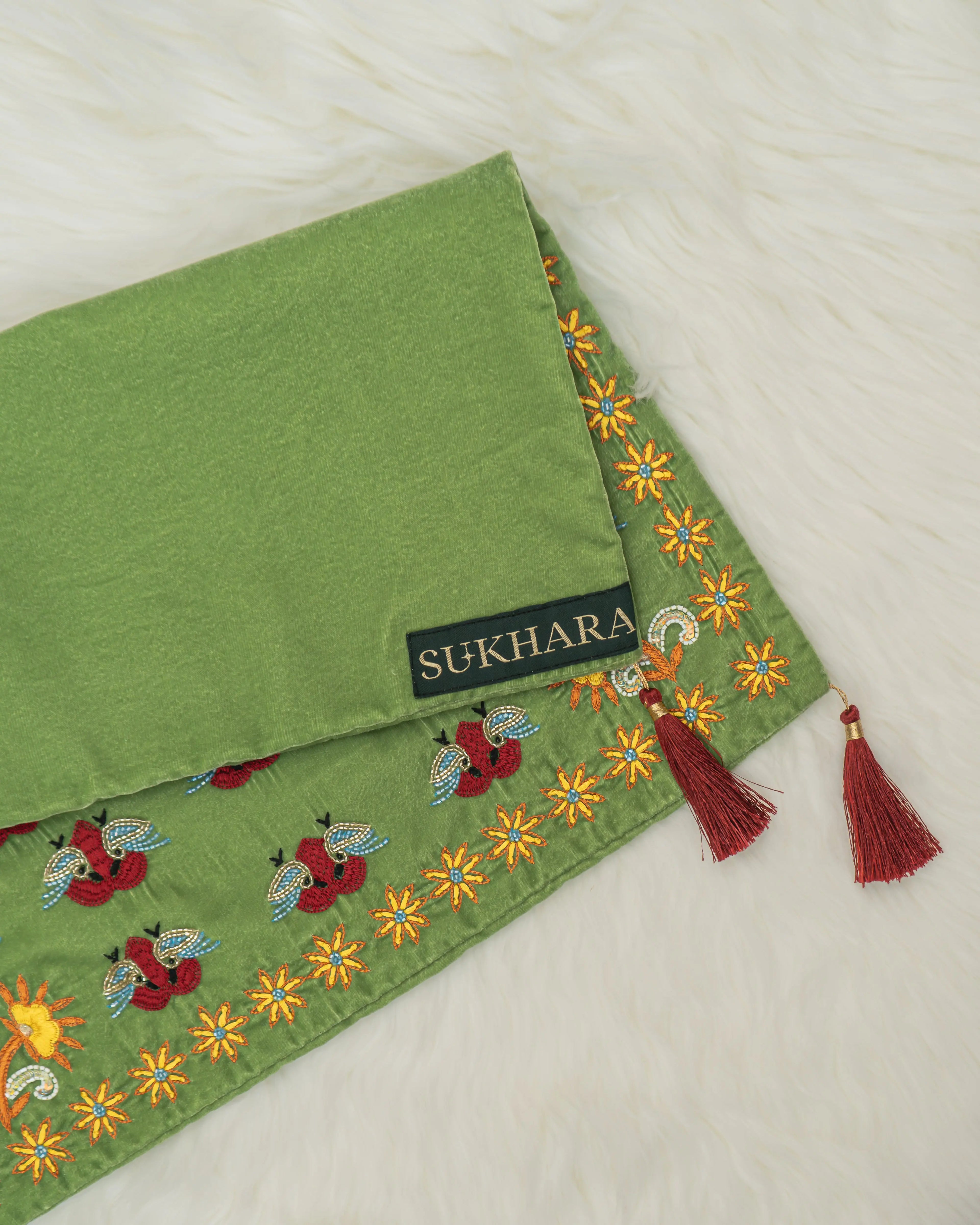 ManMohak Zardozi Cushion Cover - Handcrafted Luxury for Your Home Sukhara