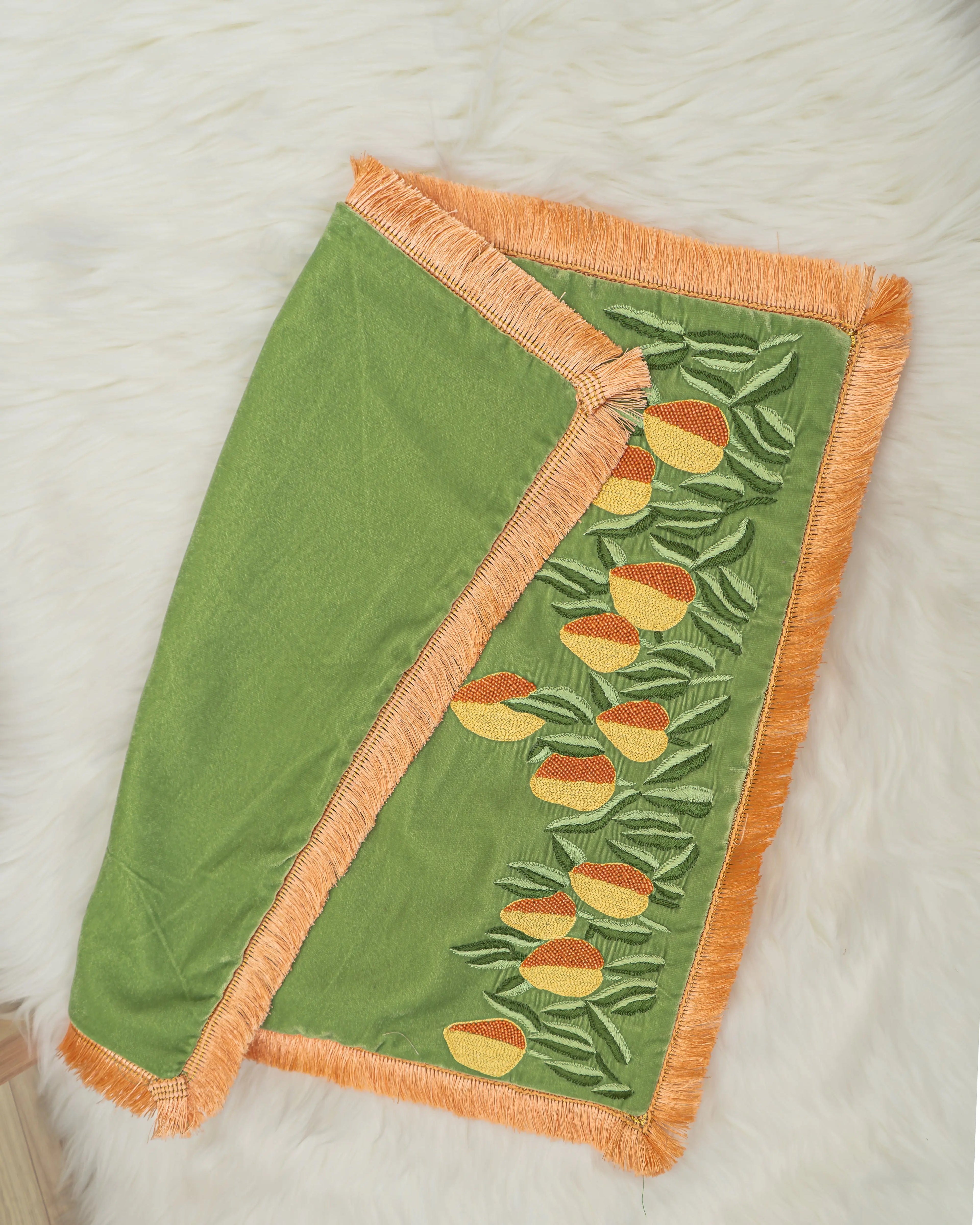 Luxury Hand-Embroidered Aam Ke Bagh Zardozi Cushion Covers Sukhara