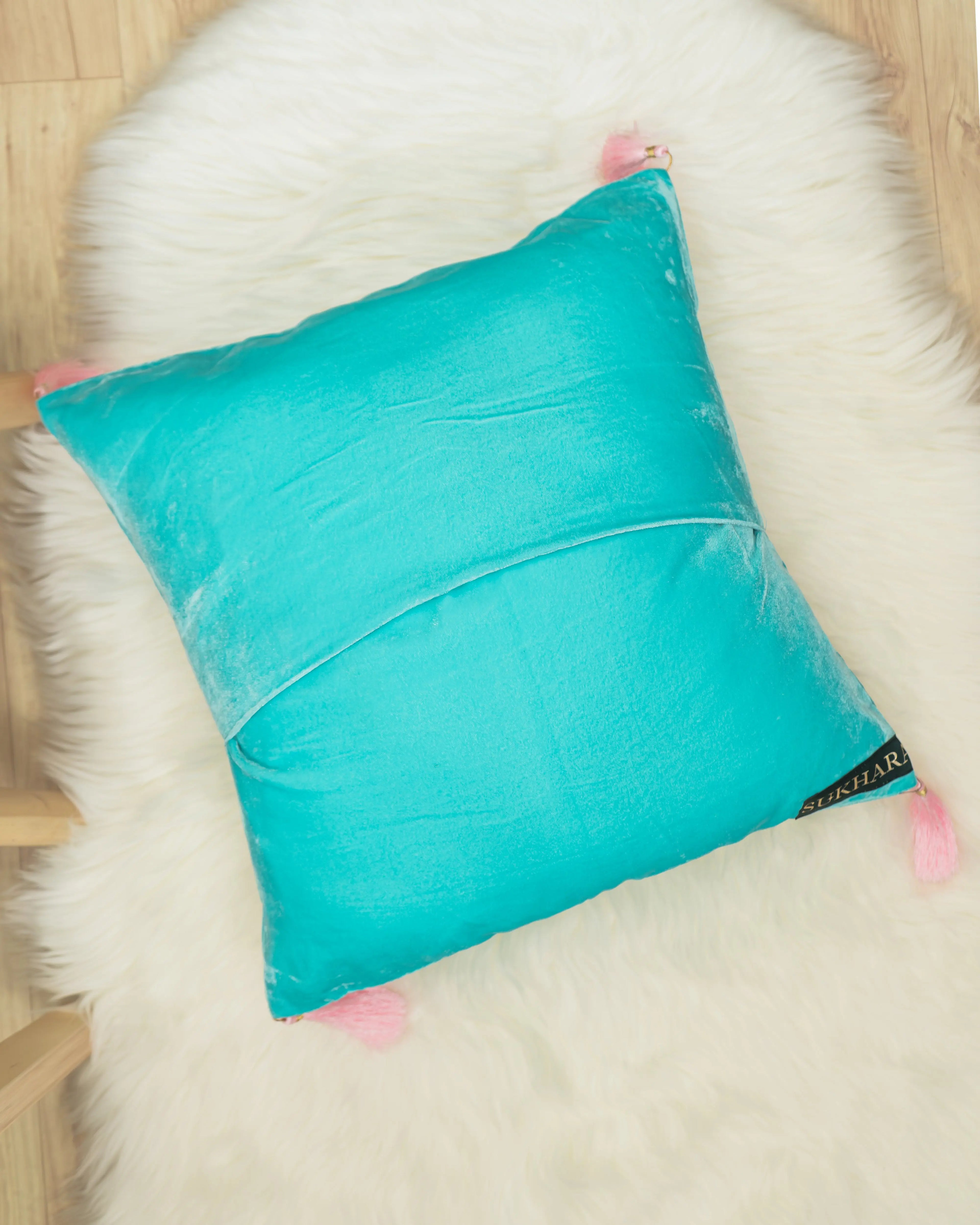 Patangbazi Zardozi Cushion Cover - Luxurious Handcrafted Home Decor Sukhara