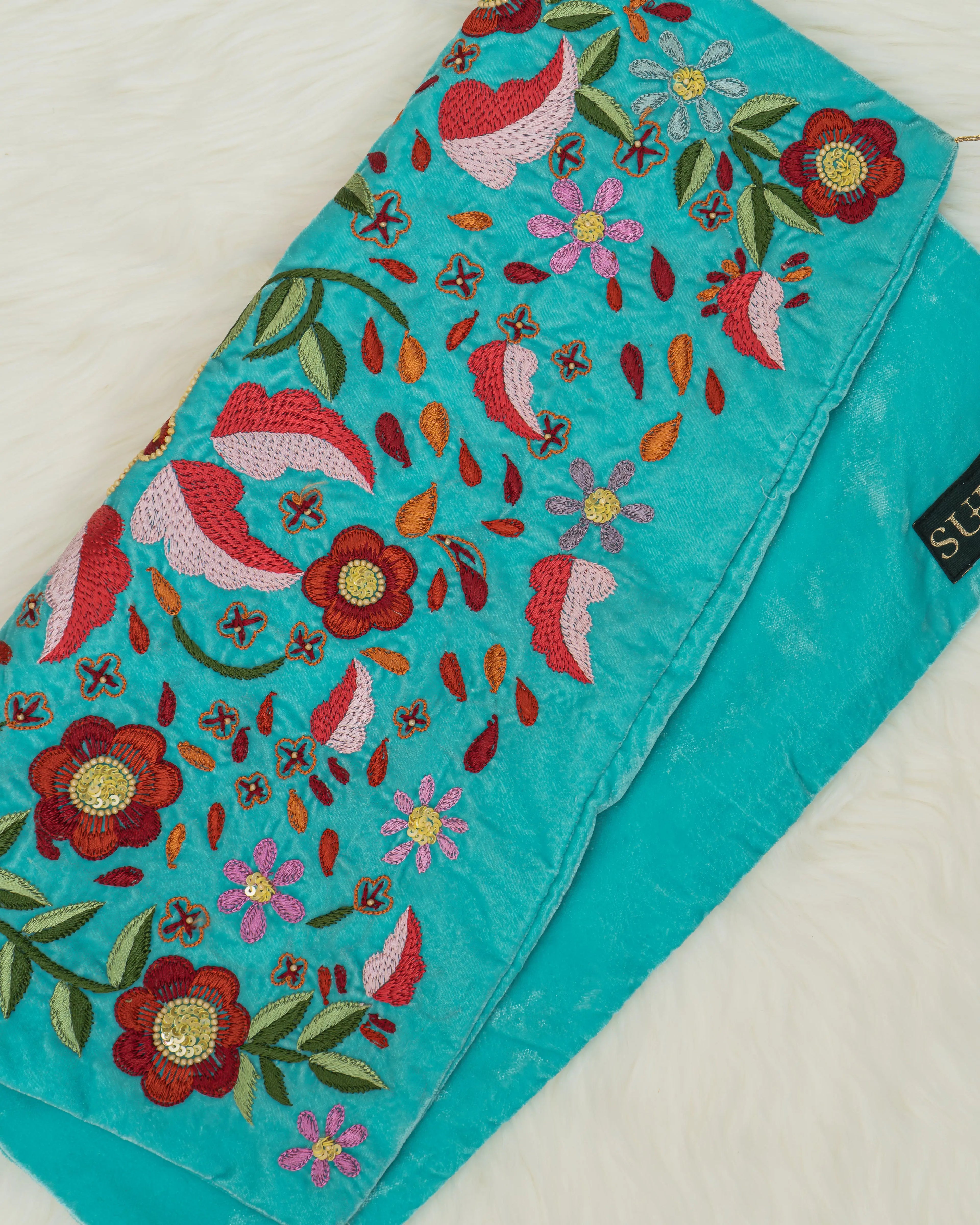 Phool Aur Patte Zardozi Cushion Covers - Hand-Embroidered Luxury Home Sukhara
