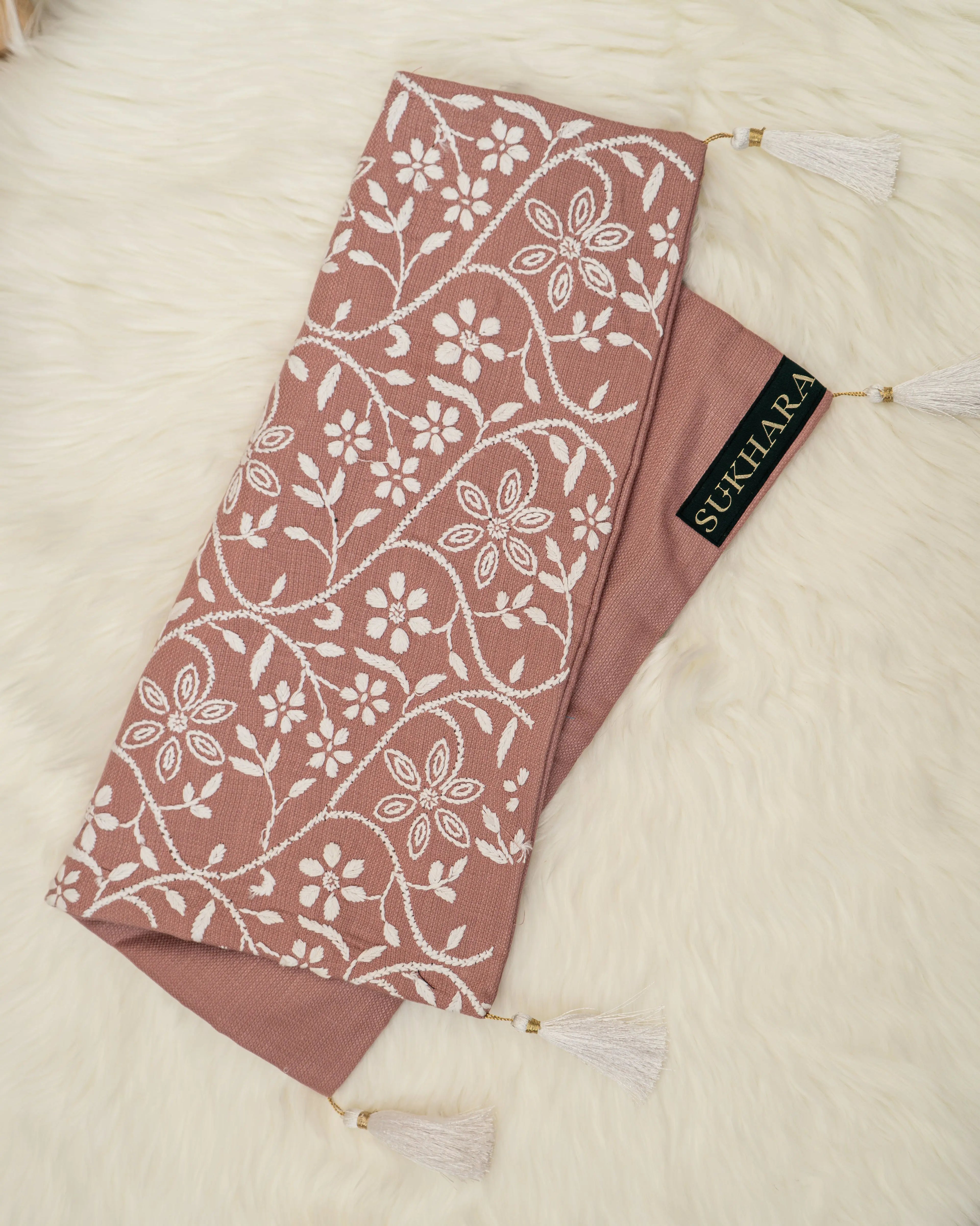 Phool Aur Patte Chikankari Cushion Covers: Handmade Luxury Home Decor Sukhara
