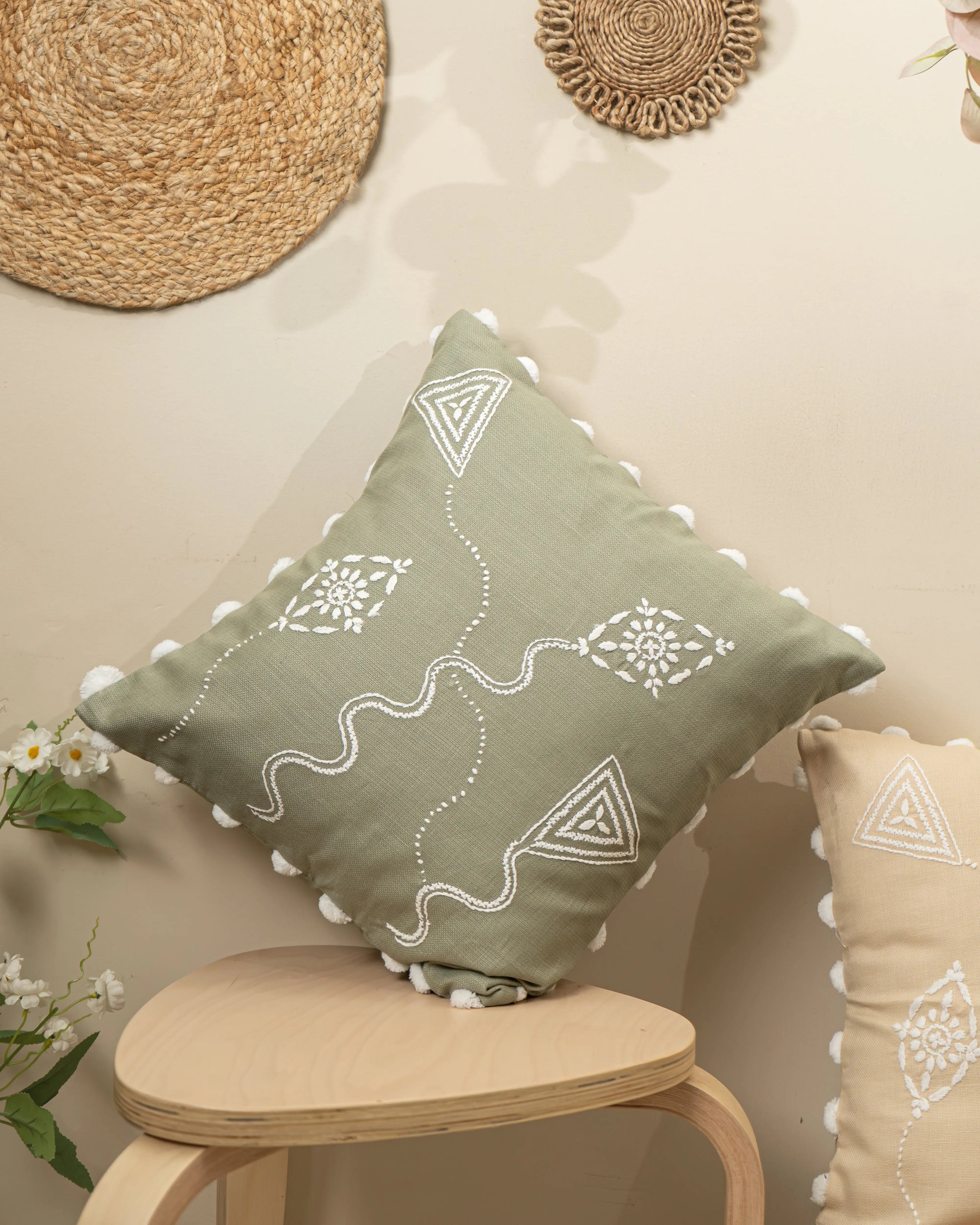 Enhance Your Home Decor with Patangbazi Chikan Cushion Covers Sukhara