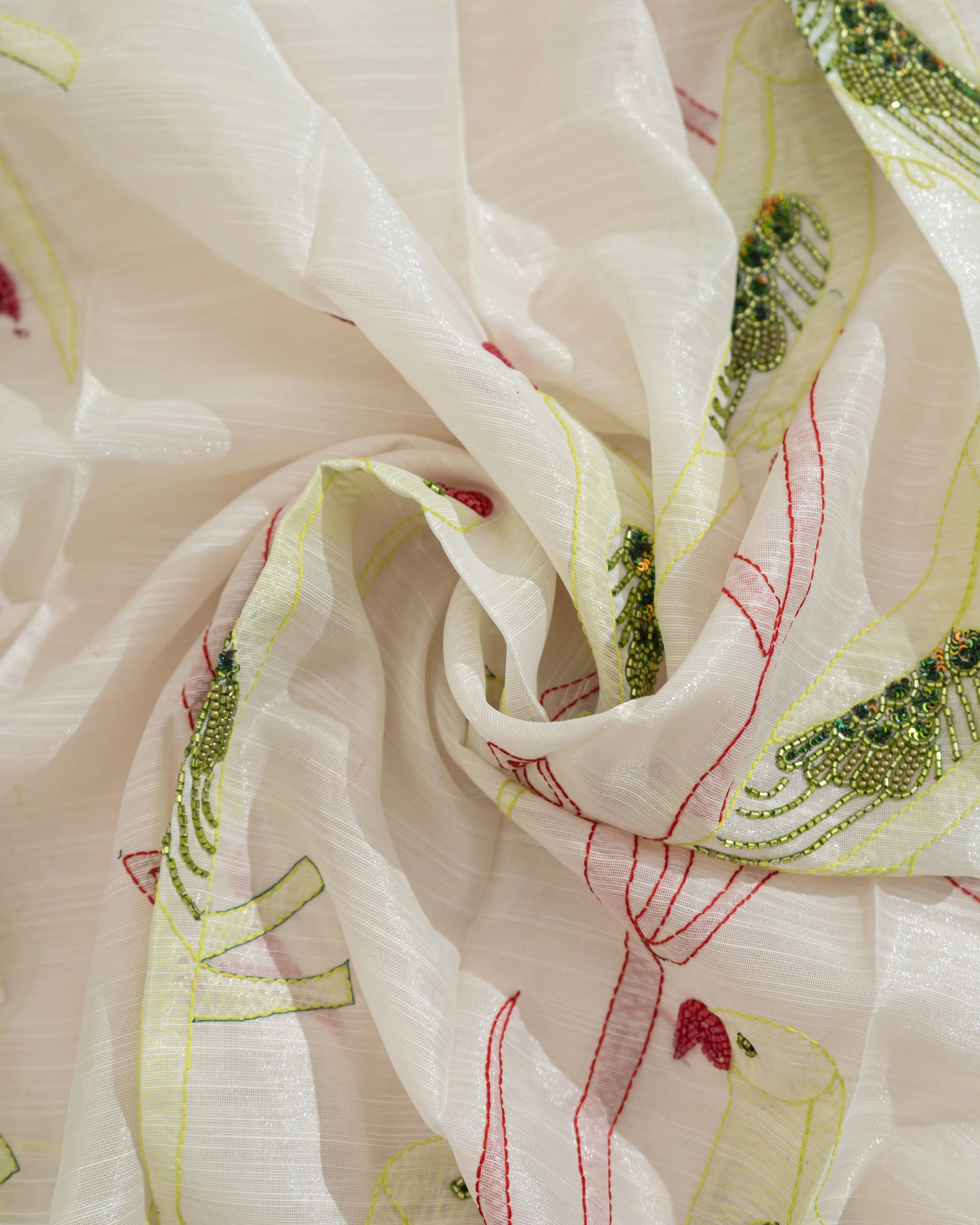 Luxury Handmade Chikankari Sheer Cotton Curtains - Premium Embroidered Lucknow Artisans SUKHARA HOME and LIFESTYLE