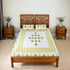 Handmade King Size Block Print Cotton Bedsheet with Parrot Motifs Sukhara