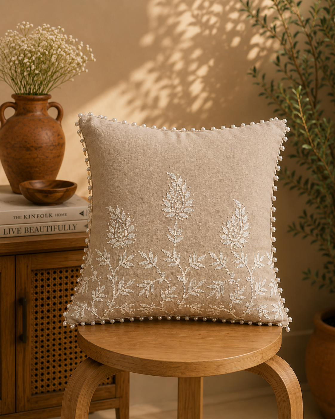 Chikankari Cushion Covers – Aam Ke Bagh Collection | Sukhara