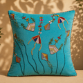 Patangbazi Zardozi Cushion Cover – Hand Embroidered Decorative Cushion