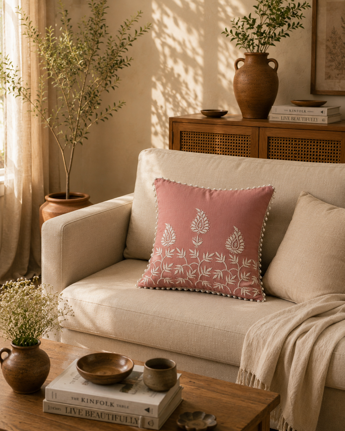 Chikankari Cushion Covers – Aam Ke Bagh Collection | Sukhara