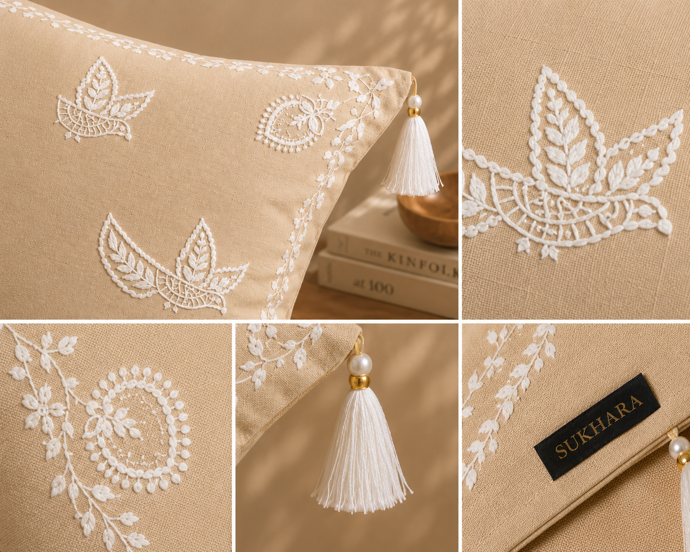Traditional Indian Cushion Covers with Intricate Embroidery – Manmohak Collection | Sukhara