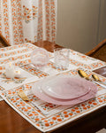 Dining Table Mats and Runners – Handcrafted Jaipur Block Print Set by