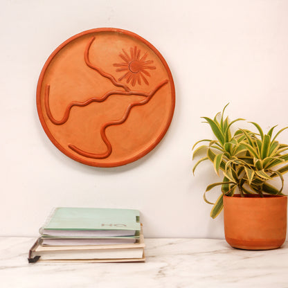 Suntrail – Handmade Terracotta Wall Plate (Boho Wall Decor | 10 Inch)