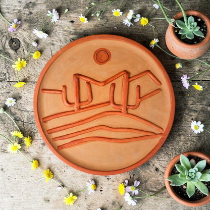 Gaonscape – Handmade Terracotta Wall Plate (Village Art Decor | 10 Inch)