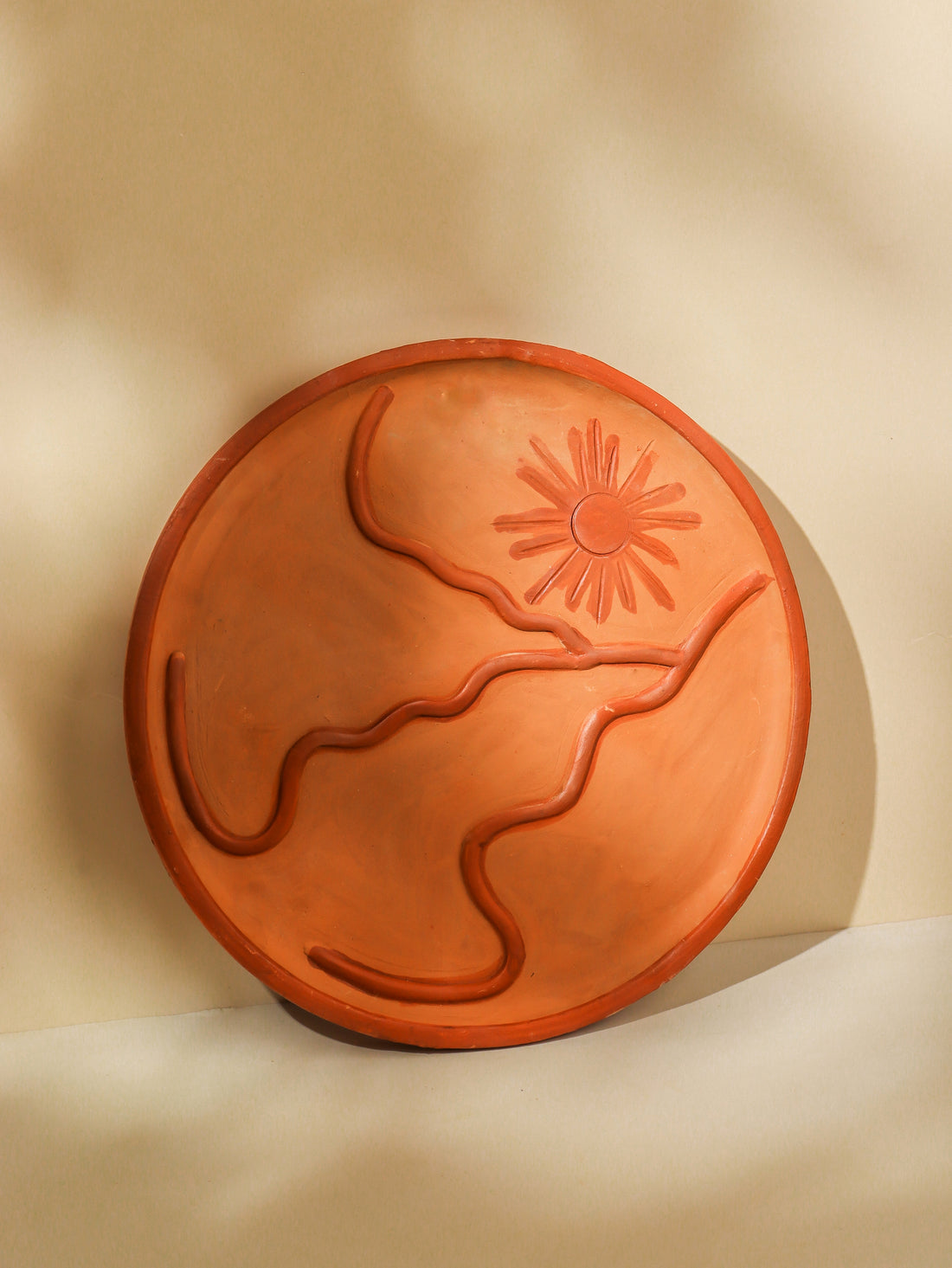 Suntrail – Handmade Terracotta Wall Plate (Boho Wall Decor | 10 Inch)