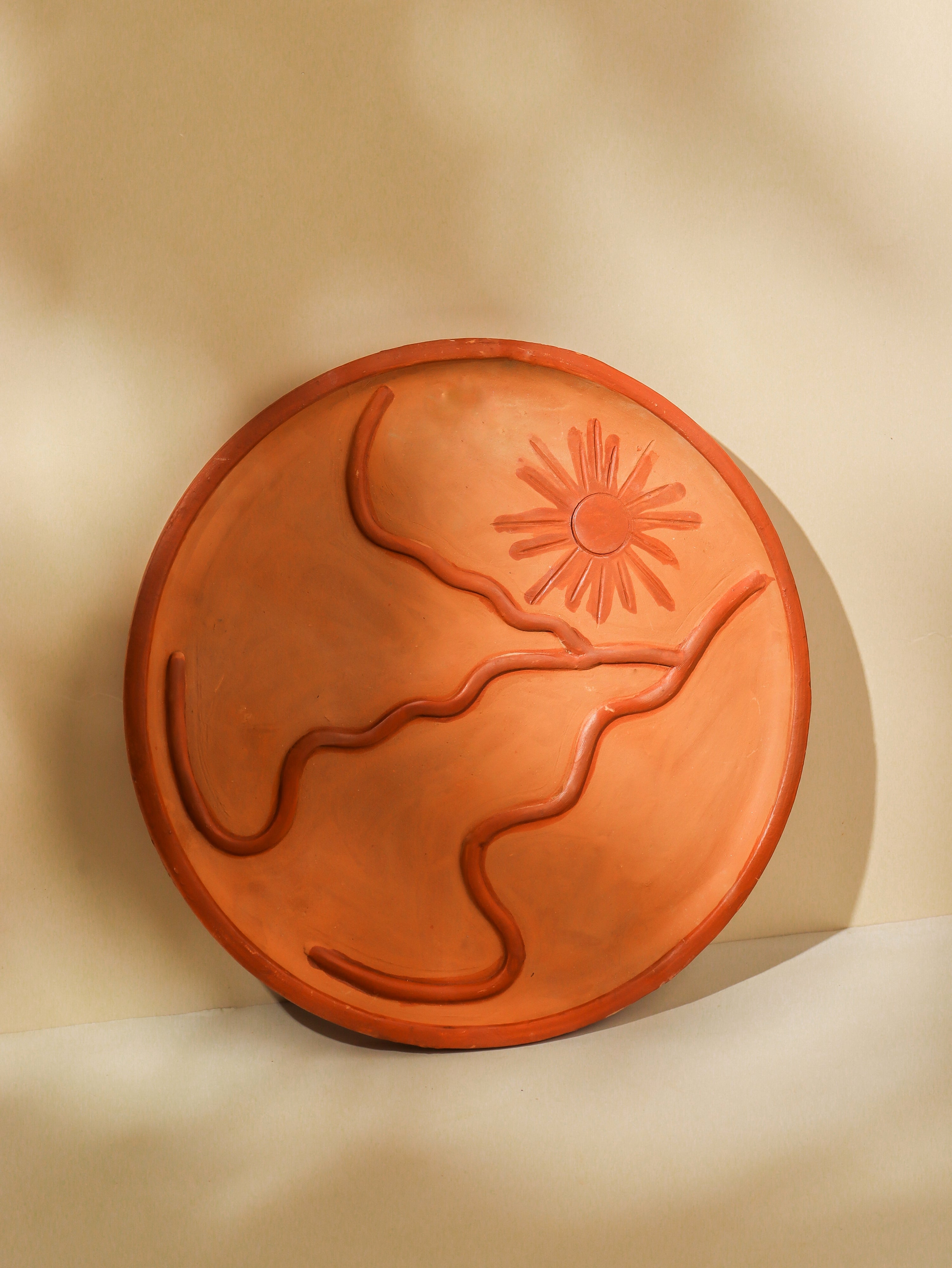 Suntrail – Handmade Terracotta Wall Plate (Boho Wall Decor | 10 Inch)