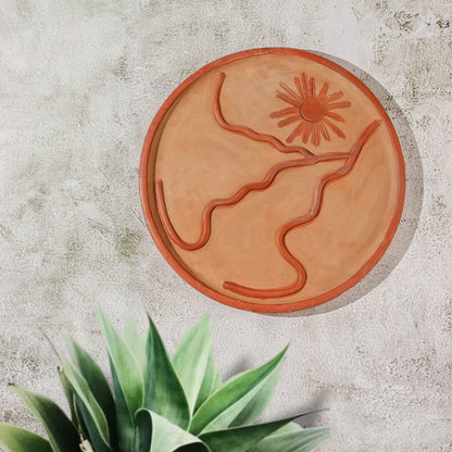 Suntrail – Handmade Terracotta Wall Plate (Boho Wall Decor | 10 Inch)
