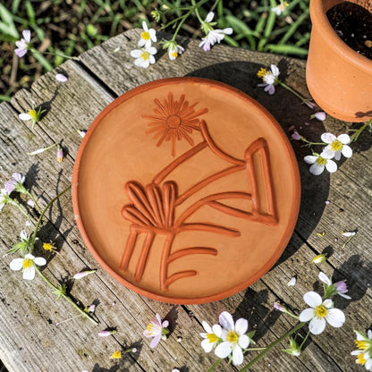 Sunflow – Handmade Terracotta Wall Plate (Boho Wall Decor | 10 Inch) | Sukhara