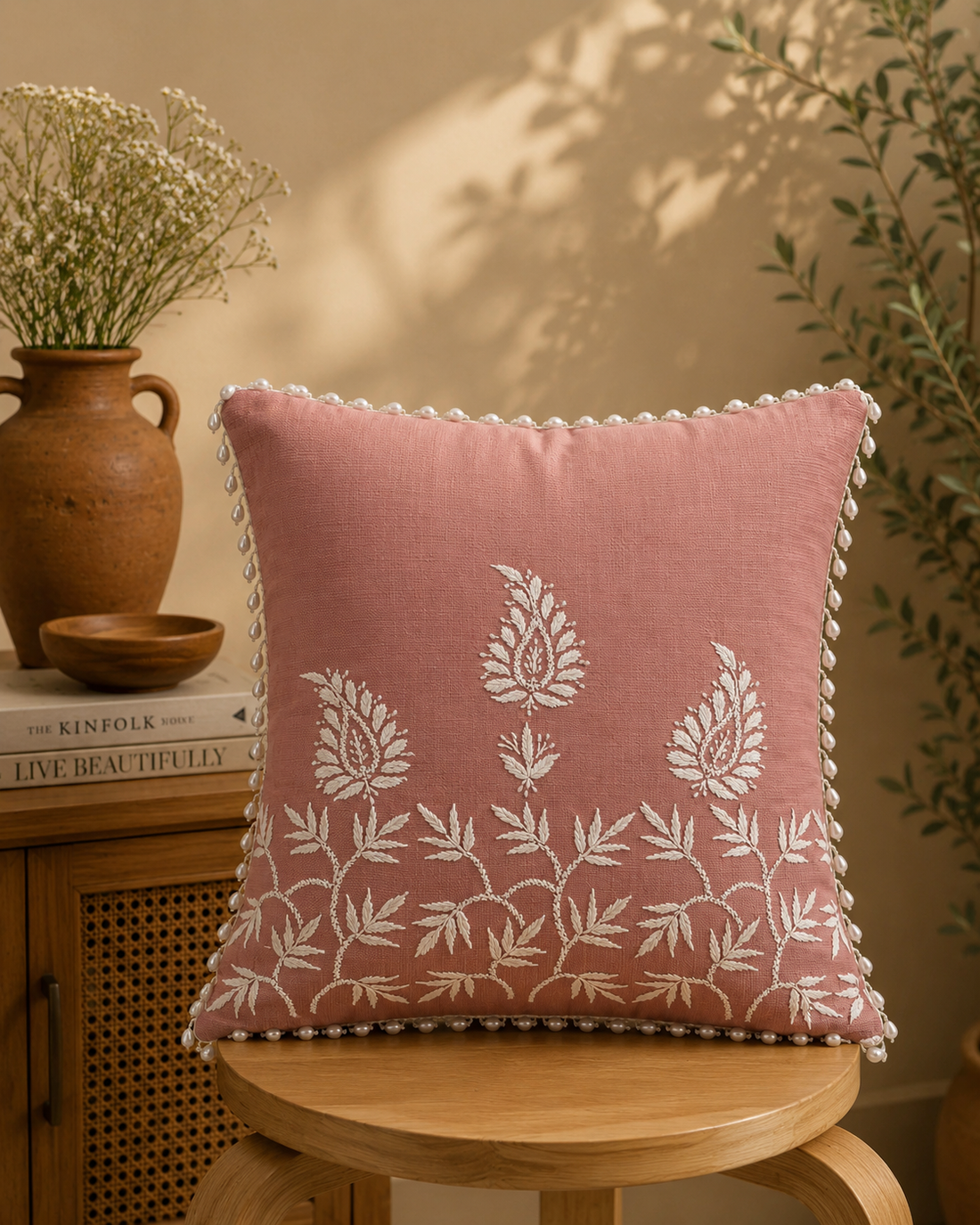 Chikankari Cushion Covers – Aam Ke Bagh Collection | Sukhara