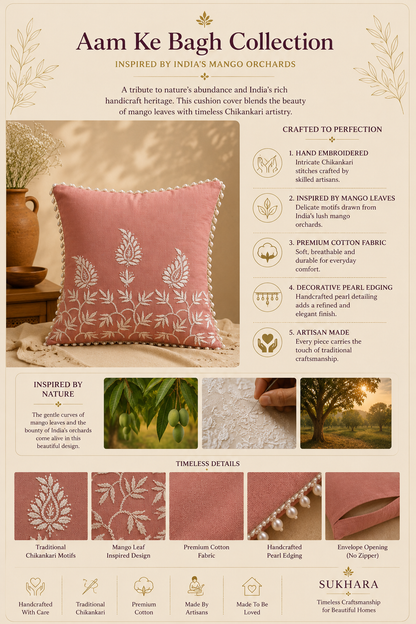 Chikankari Cushion Covers – Aam Ke Bagh Collection | Sukhara