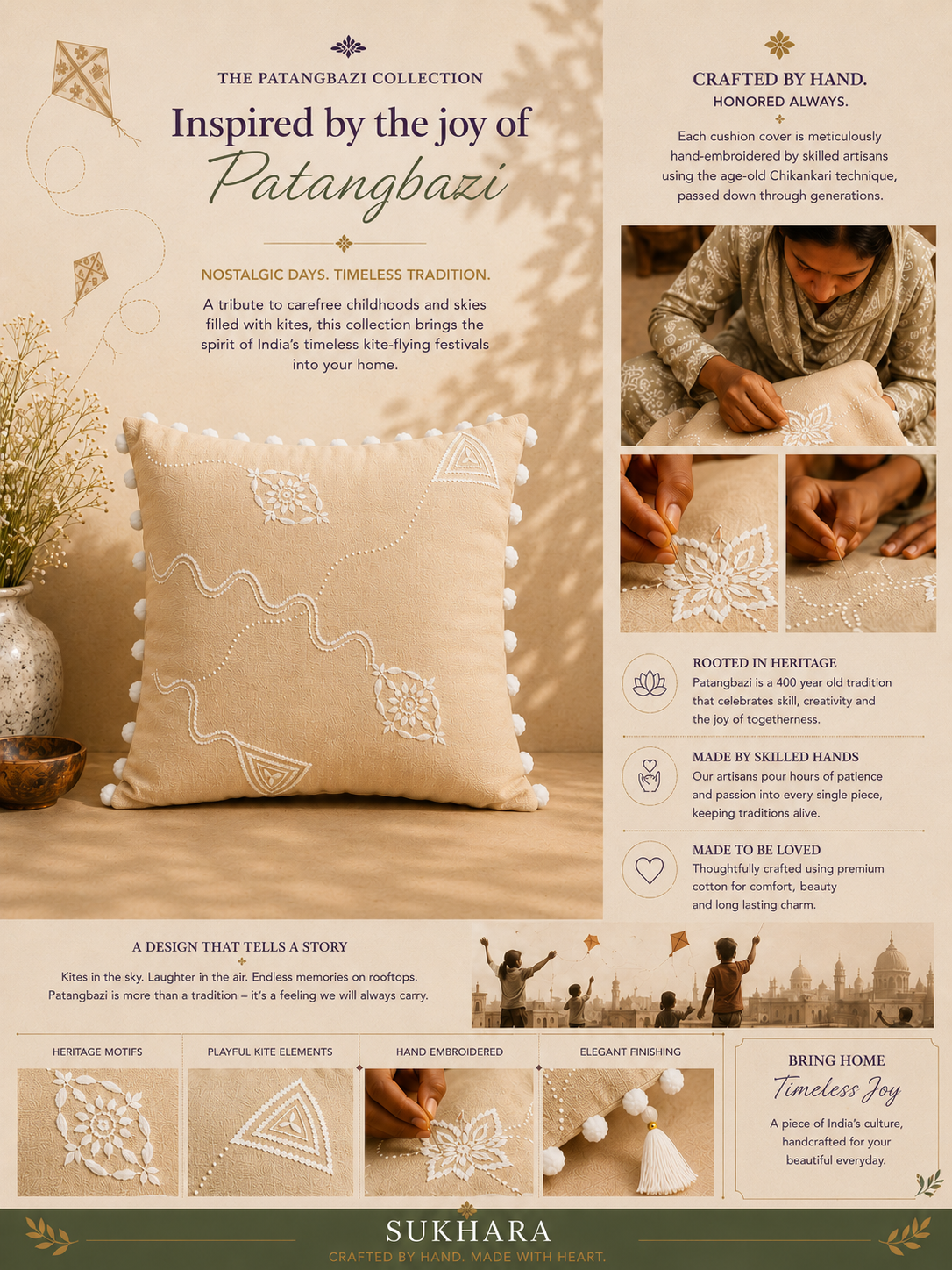 Sofa Cushion Covers – Patangbazi Inspired Designs | Sukhara