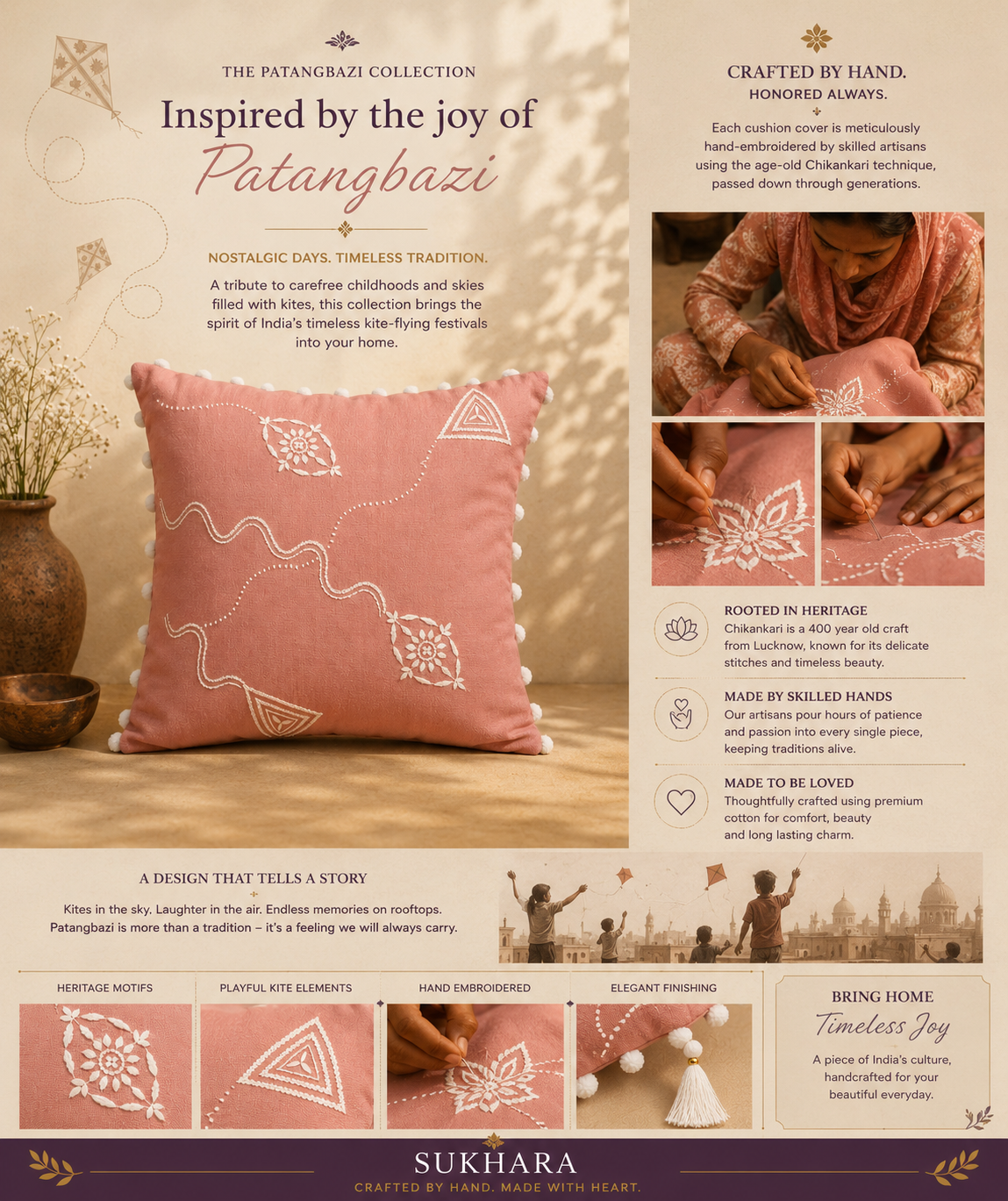 Sofa Cushion Covers – Patangbazi Inspired Designs | Sukhara