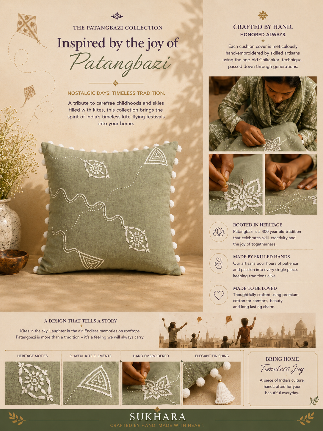 Sofa Cushion Covers – Patangbazi Inspired Designs | Sukhara