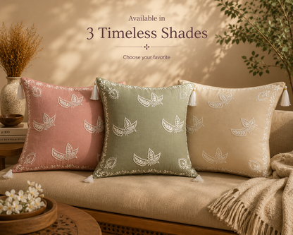 Traditional Indian Cushion Covers with Intricate Embroidery – Manmohak Collection | Sukhara