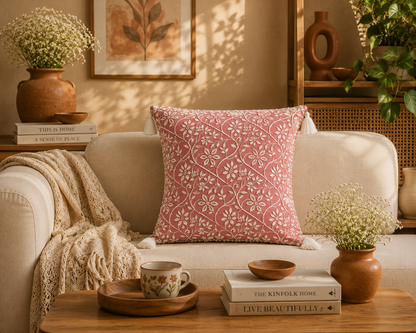 Handmade Cushion Covers – Luxury Chikankari Embroidery by Indian Artisans | Sukhara