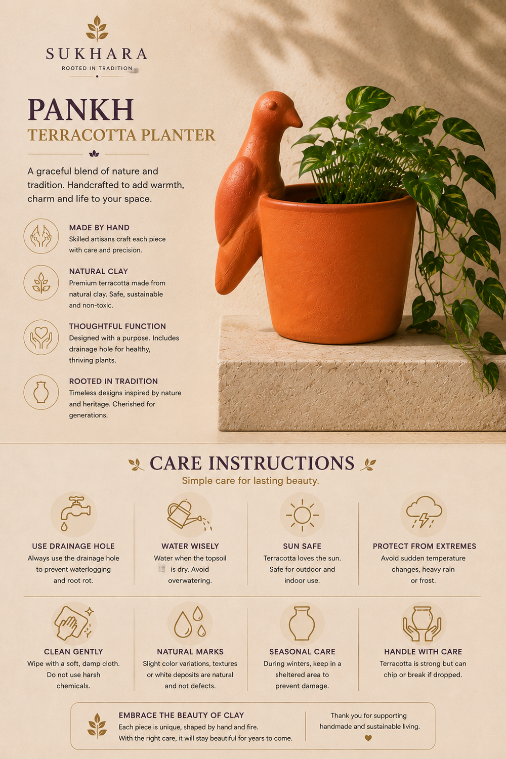 Pankh Terracotta Planter