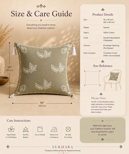 Traditional Indian Cushion Covers with Intricate Embroidery – Manmohak Collection | Sukhara
