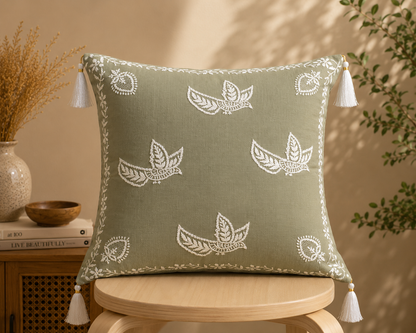 Traditional Indian Cushion Covers with Intricate Embroidery – Manmohak Collection | Sukhara